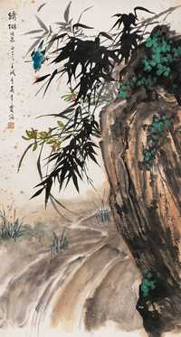 吴青霞 花鸟图 片